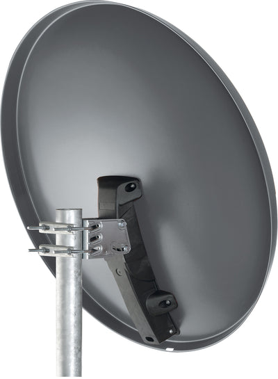Aluminium Satellitenschüssel 80 cm Hellgrau/Rot/Anthrazit