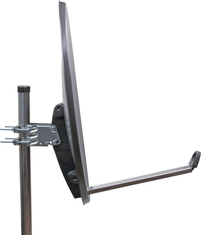 Aluminium Satellitenschüssel 80 cm Hellgrau/Rot/Anthrazit