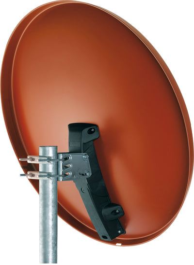 Aluminium Satellitenschüssel 80 cm Hellgrau/Rot/Anthrazit