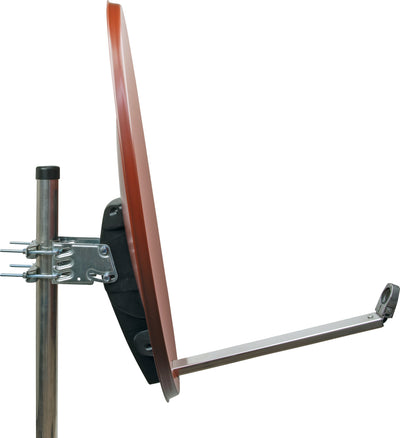 Aluminium Satellitenschüssel 80 cm Hellgrau/Rot/Anthrazit