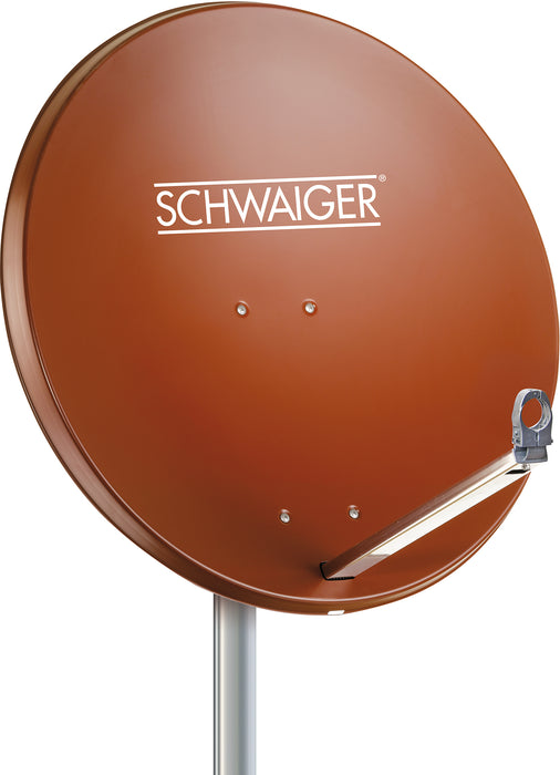 Satellitenschüssel Aluminium Hellgrau/Rot/Anthrazit 75 cm