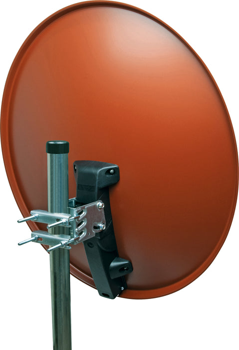 Satellitenanlage Set Ziegelrot Aluminium 80 cm