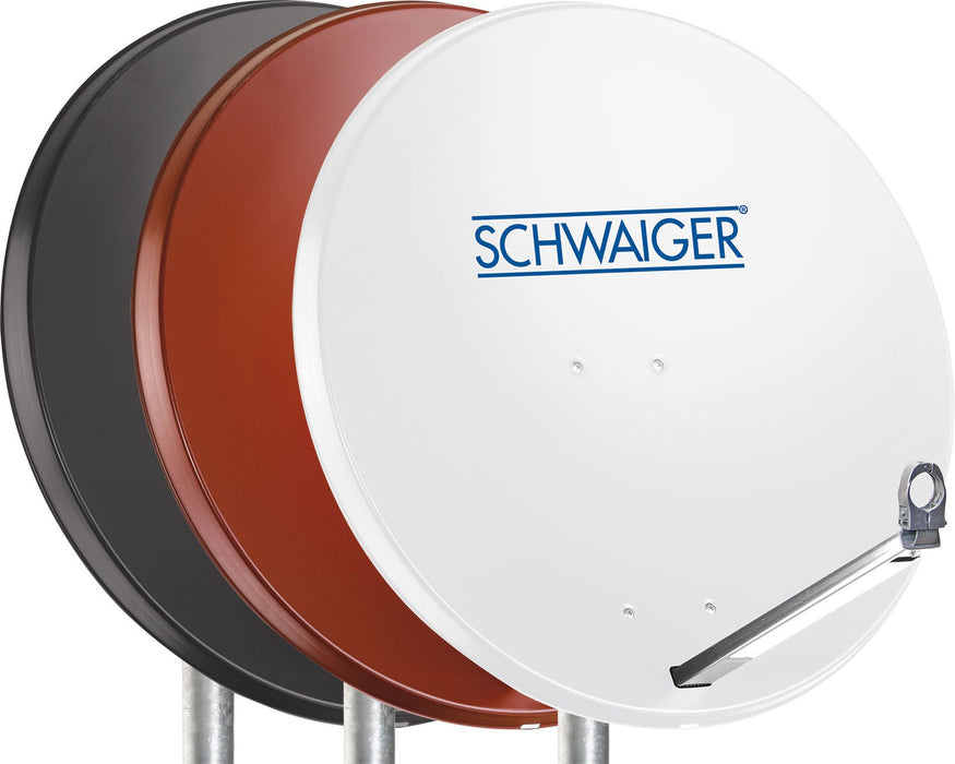 Satellitenschüssel Aluminium Hellgrau/Rot/Anthrazit 75 cm