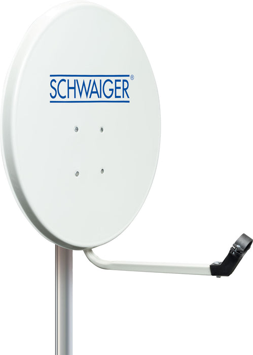 Satellitenanlage Set Weiß Stahl 55 cm mit Receiver