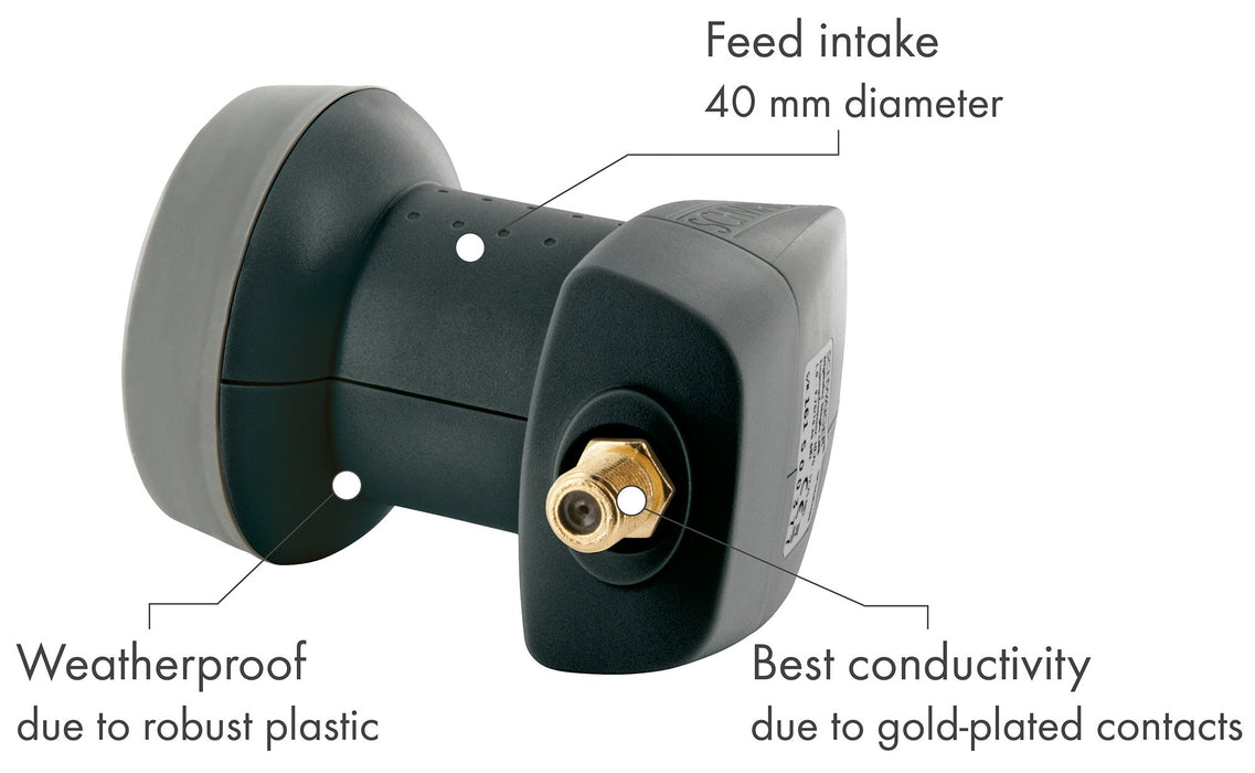 Single LNB digital SUN PROTECT anthracite