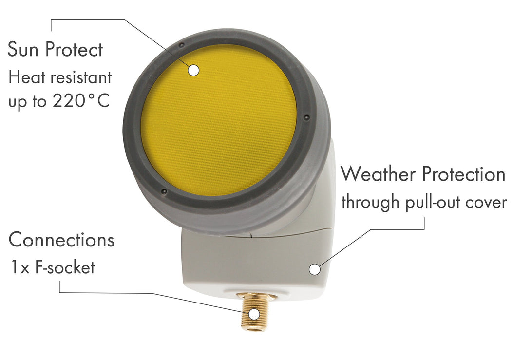 Single LNB digital SUN PROTECT light gray