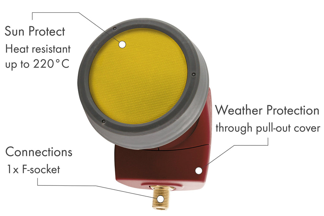 Single LNB digital SUN PROTECT ziegelrot