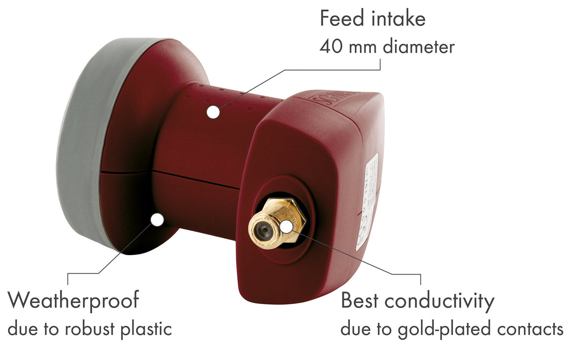 Single LNB digital SUN PROTECT ziegelrot