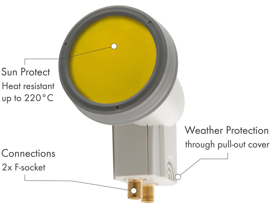 Twin LNB digital SUN PROTECT hellgrau