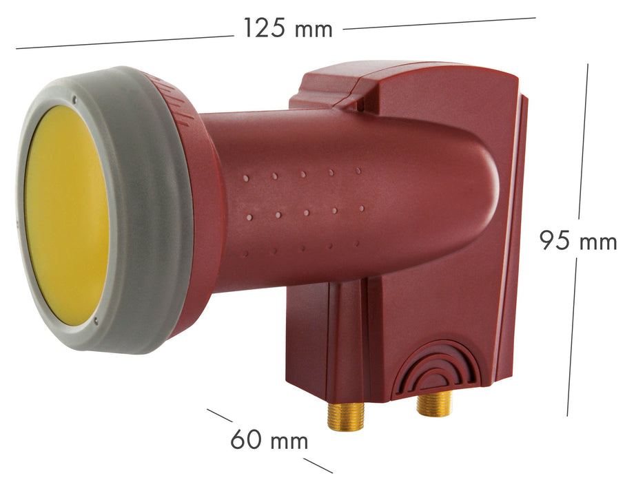 Twin LNB digital SUN PROTECT ziegelrot