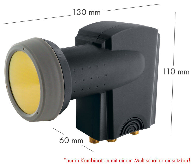 Quattro LNB digital SUN PROTECT anthrazit