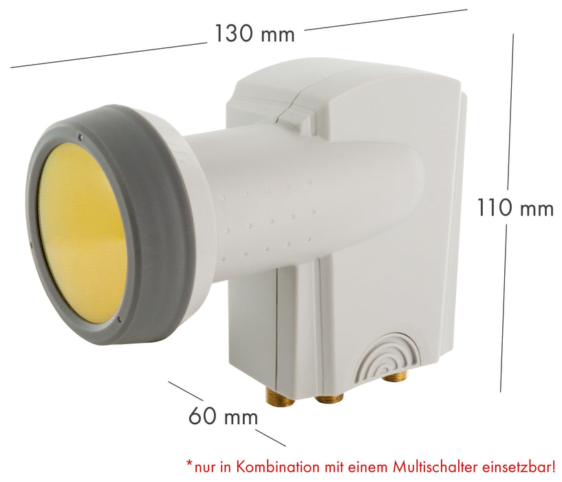 Quattro LNB digital SUN PROTECT hellgrau