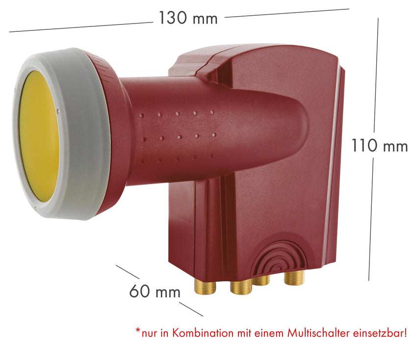 Quattro LNB digital SUN PROTECT brick red