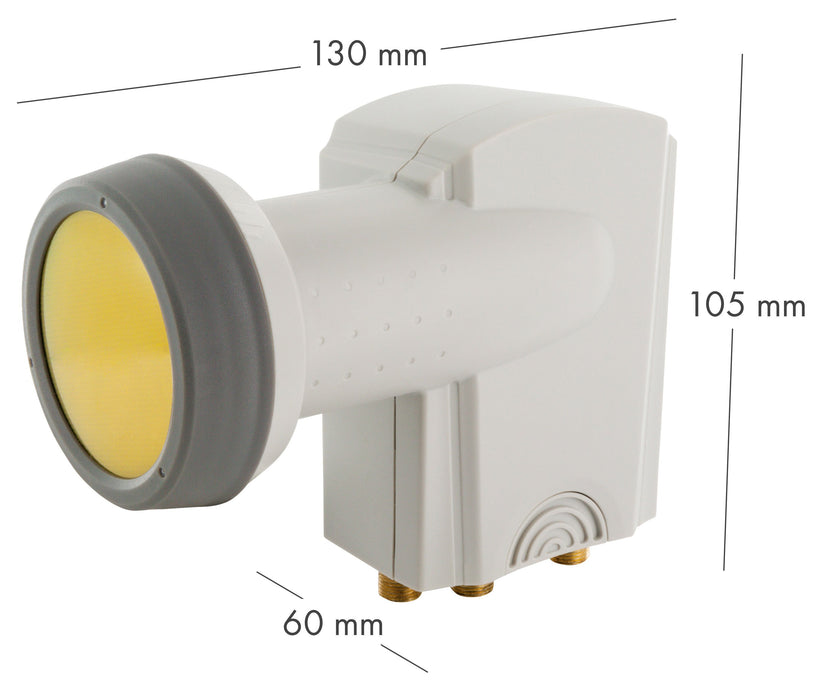 Quad LNB digital SUN PROTECT hellgrau