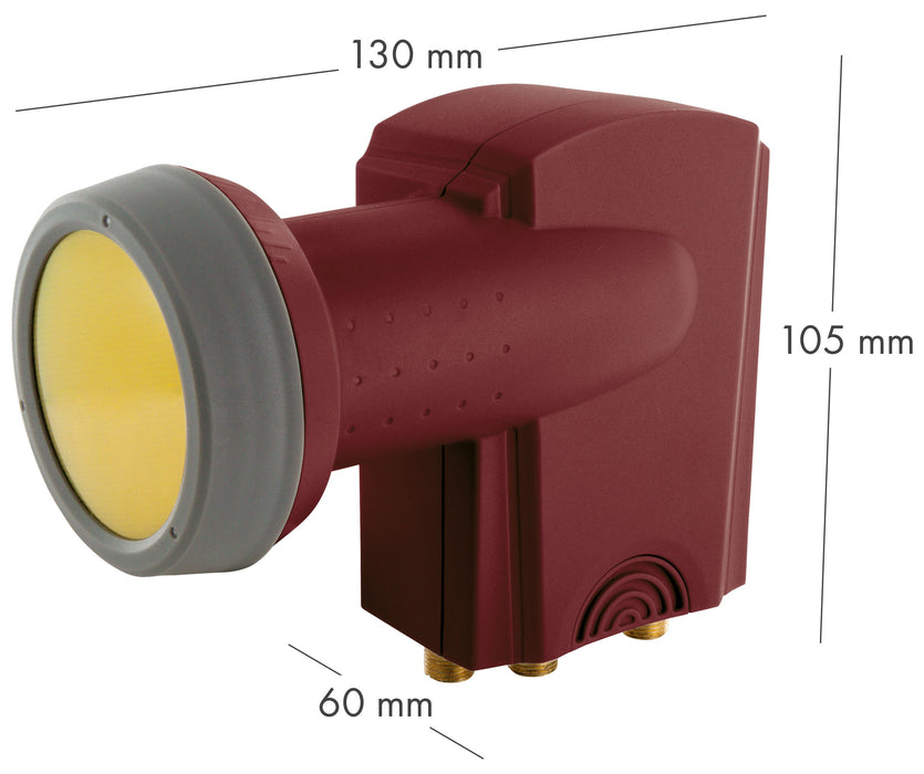 Quad LNB digital SUN PROTECT brick red