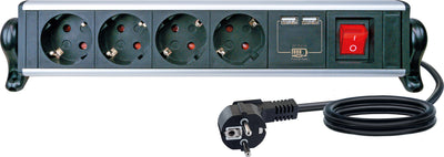Power strip with table mount 4-way 2 USB-A slots