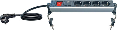 Power strip with table mount 4-way 2 USB-A slots