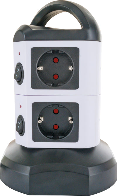 Socket tower 7-way 2 USB-A ports cable extendable rotatable