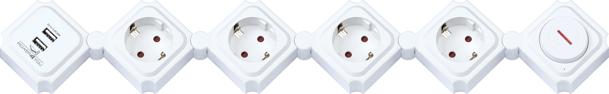 Flexible Steckdosenleiste