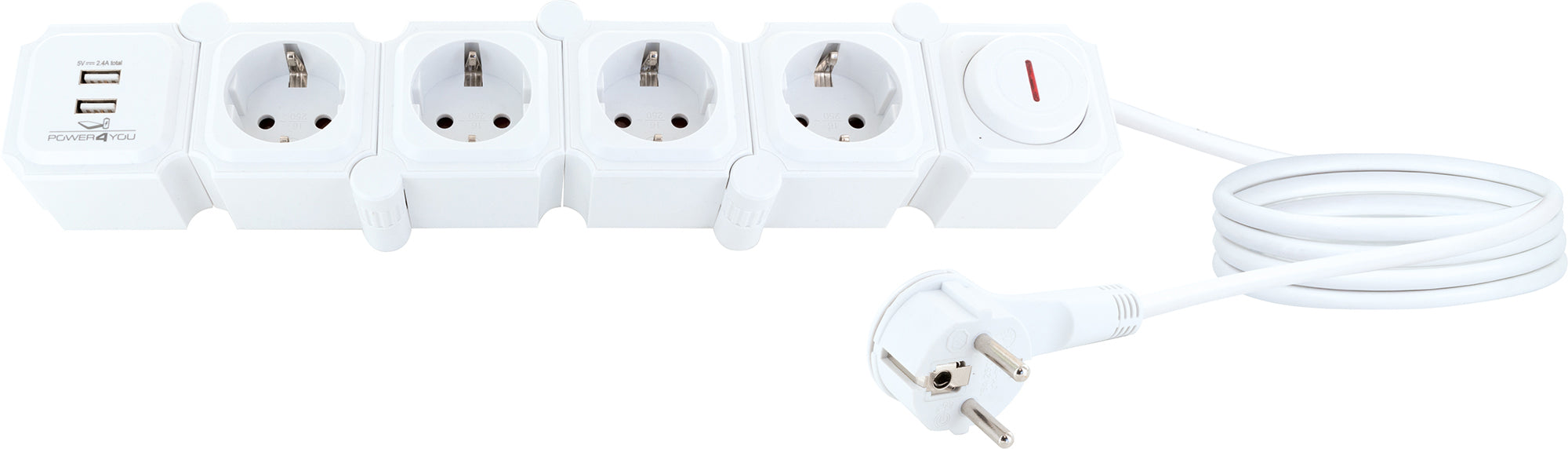 Flexible Steckdosenleiste