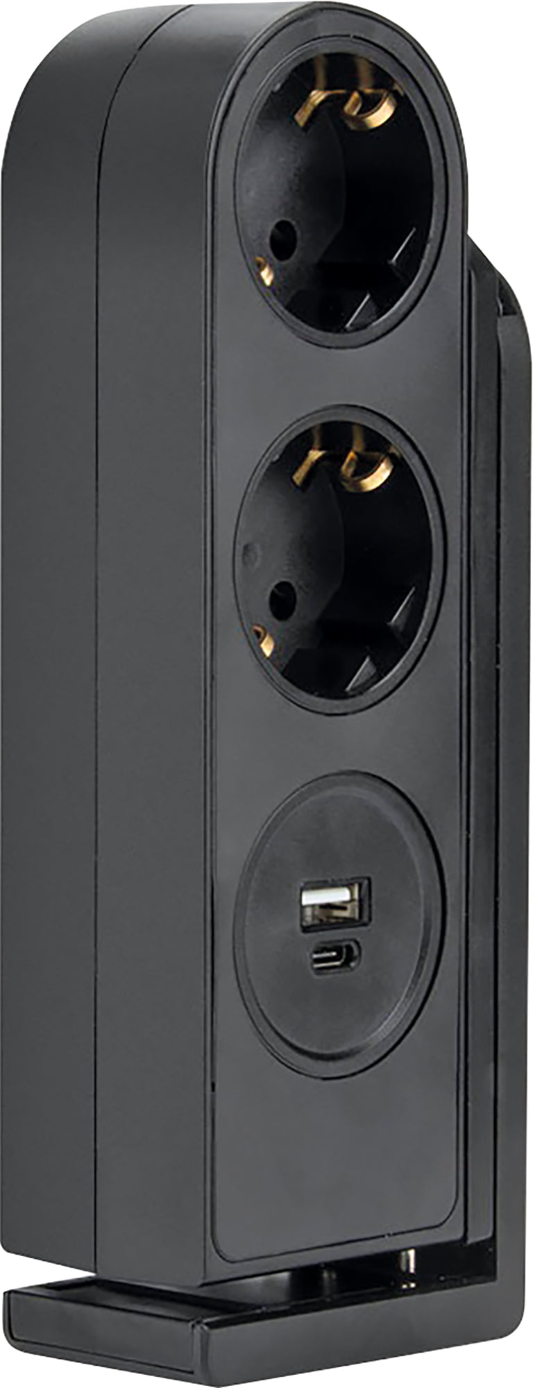 2-way table socket with USB-C/A connection