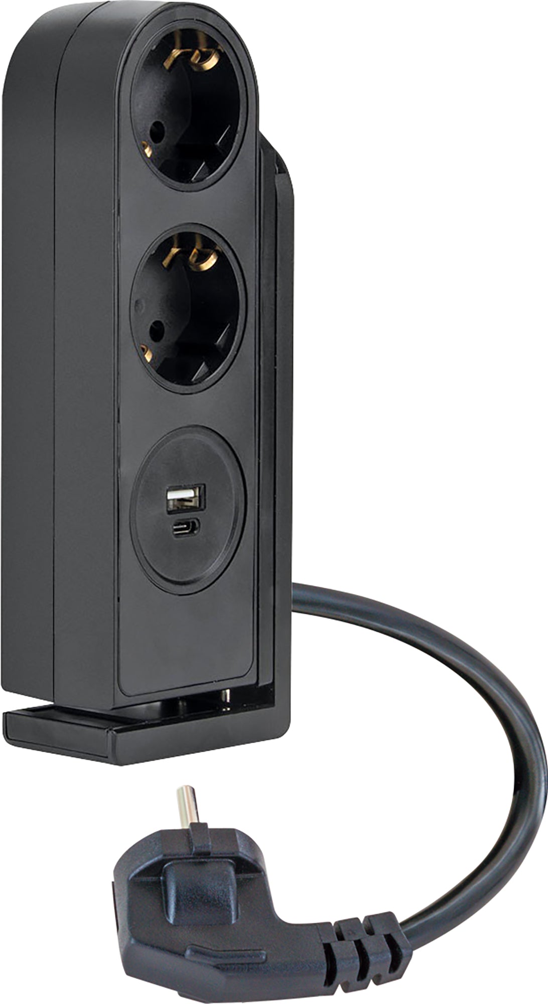 2-way table socket with USB-C/A connection