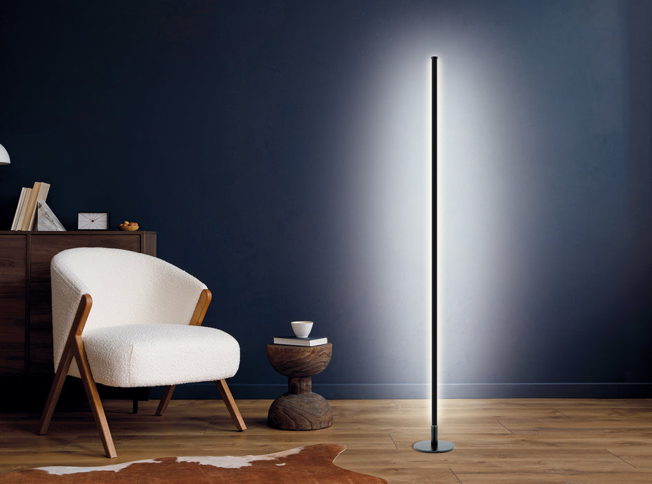 RGB LED floor lamp, dimmable, with color change, with remote control