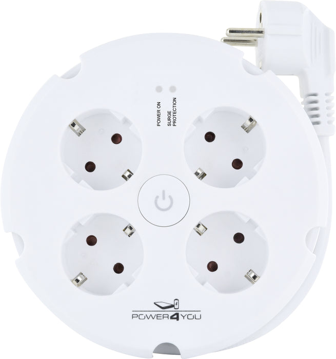 Kabeltrommel Steckdosenleiste 4fach schaltbar