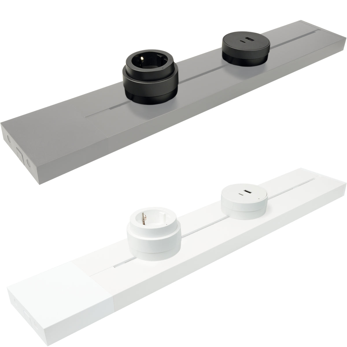 Steckdosen-/USB-Adapter für Stromschienen