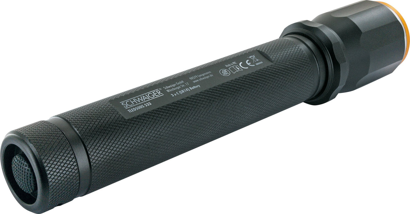 Taschenlampe mit Zoomfunktion Aluminium eloxiert