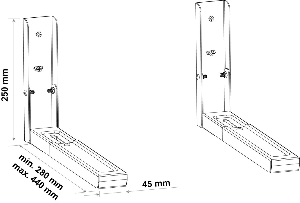 Klappbarer Gerätewandhalter