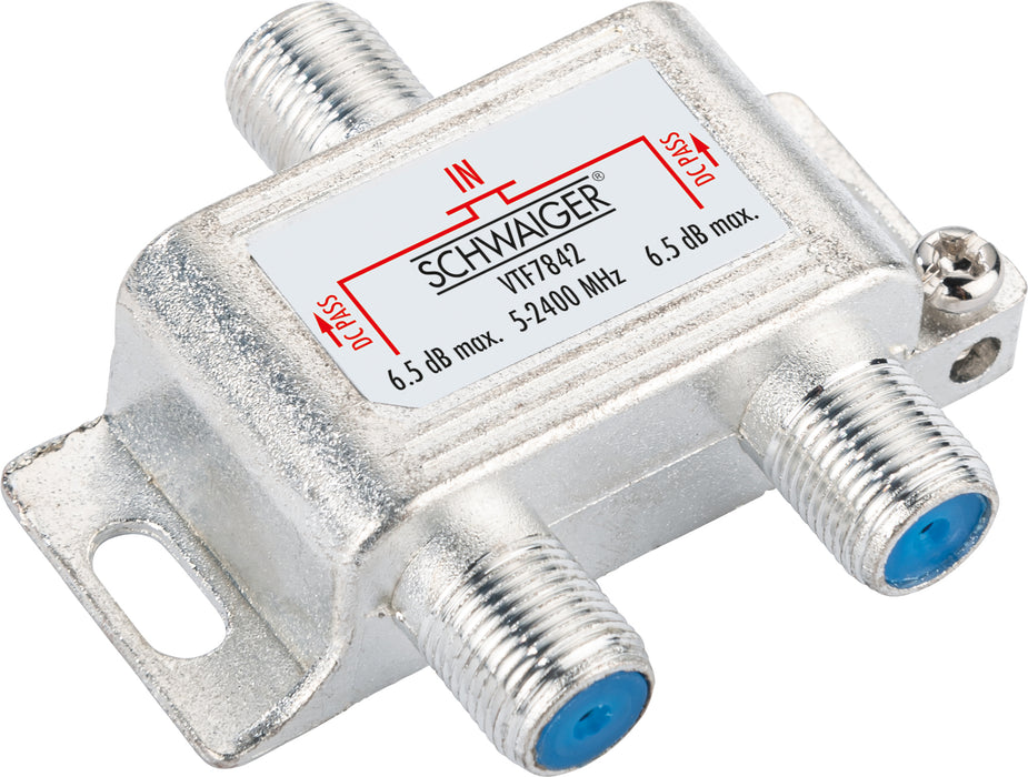 Verteiler 2-fach für SAT-, Antennen- und Kabelanlagen 6,5 dB