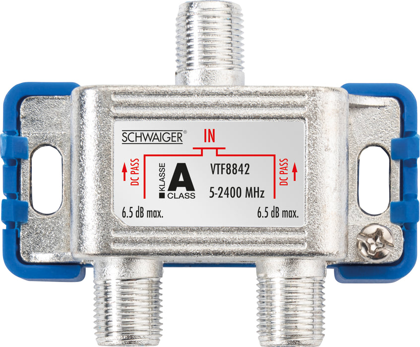 2-way distributor for satellite, antenna and cable systems 5 dB