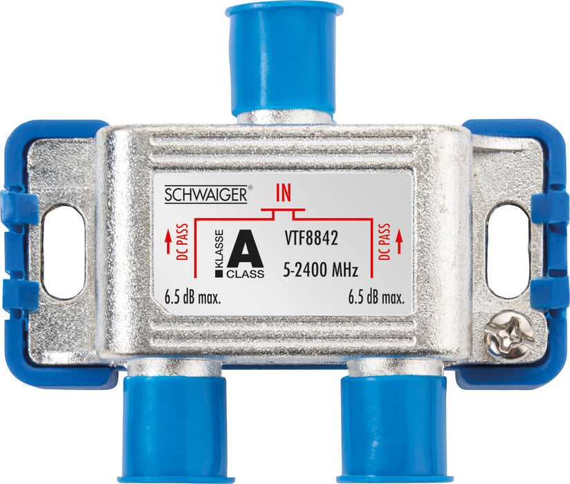 2-way distributor for satellite, antenna and cable systems 5 dB