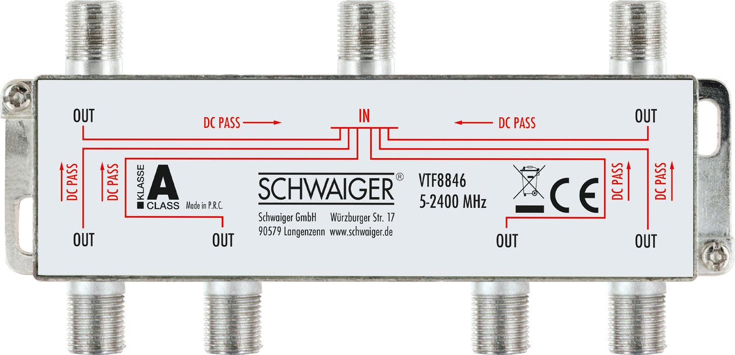 6-way distributor (14 dB)