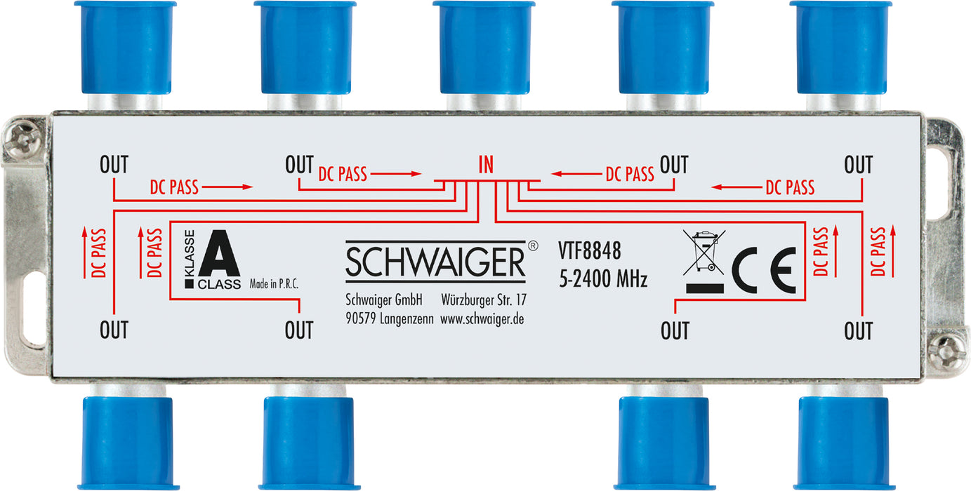 8-fach Verteiler (16 dB) — Schwaiger GmbH