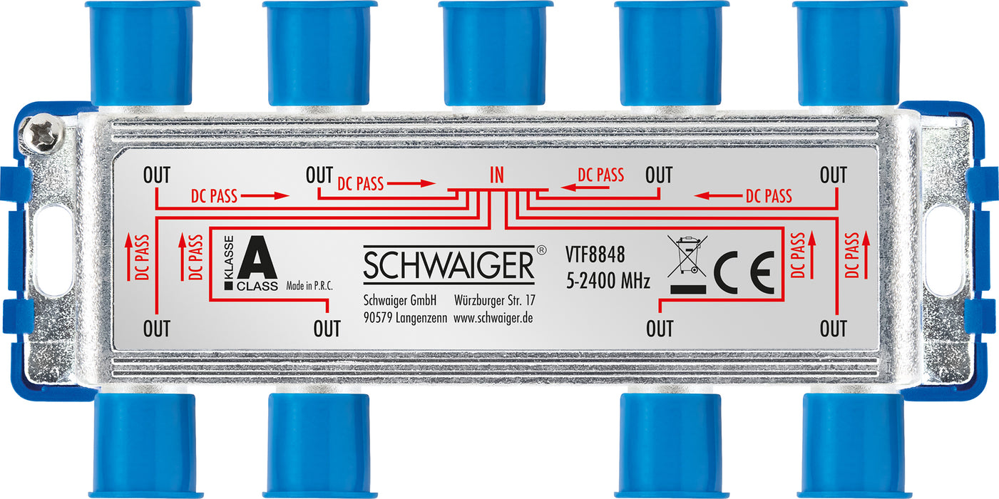 8-way distributor (16 dB)