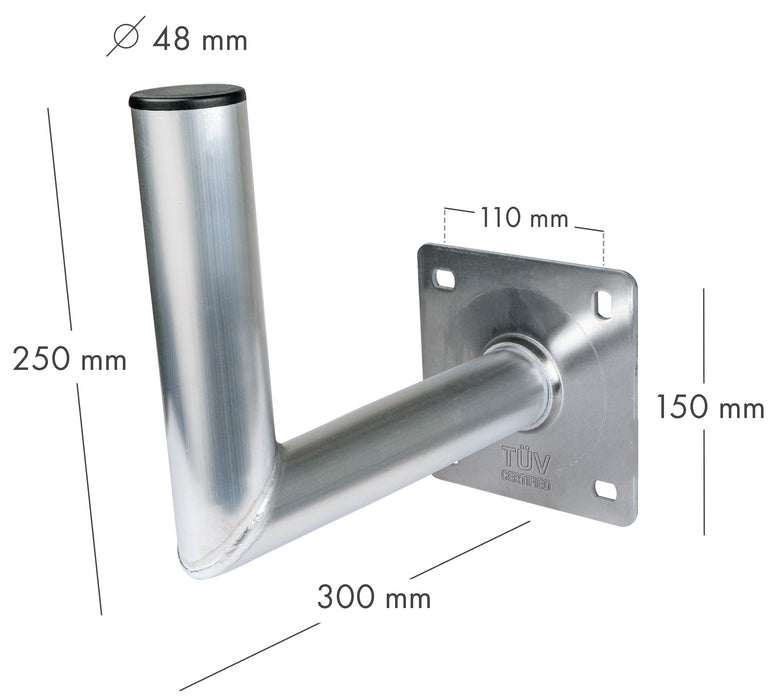 Wall bracket aluminum 25 cm