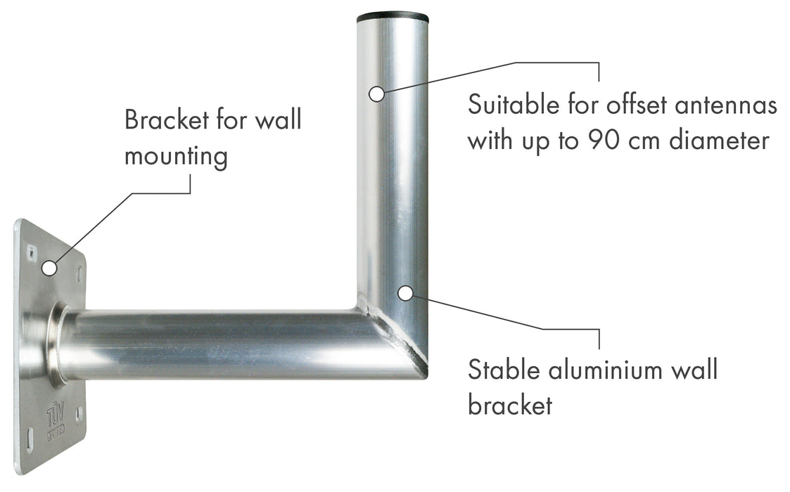 Wall bracket aluminum 25 cm