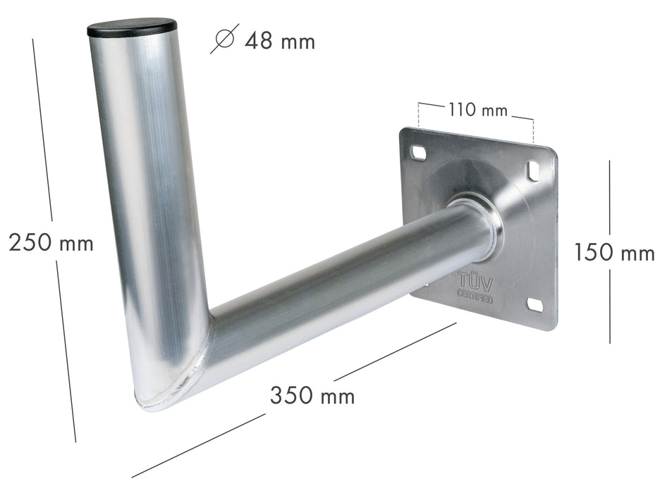 Wall bracket aluminum 35 cm