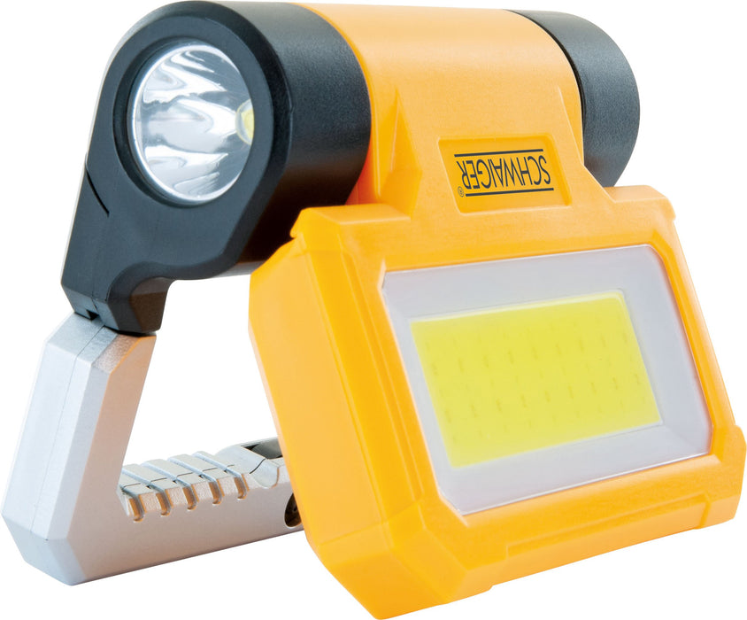 Arbeitsleuchte mit COB-LED Strahler und Taschenlampe
