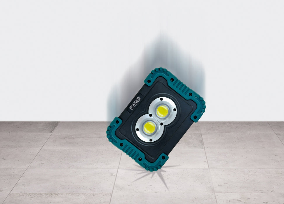 Arbeitsleuchte mit Standfuß & TPR-Kantenschutz