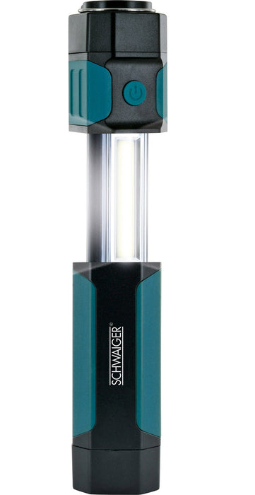 Arbeitsleuchte mit ausziehbarem COB-LED Strahler und Taschenlampe