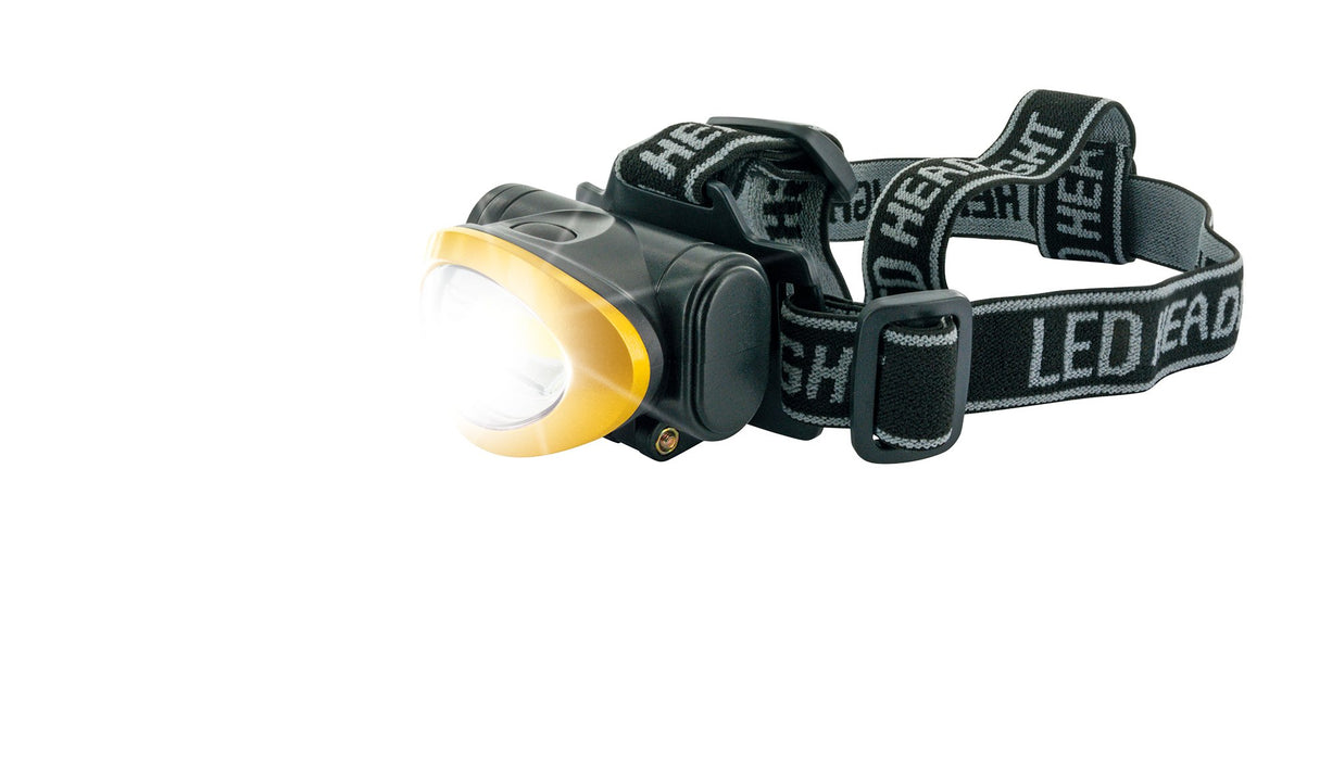 Stirnlampe mit Kopfband & 3 Betriebsmodi Gelb