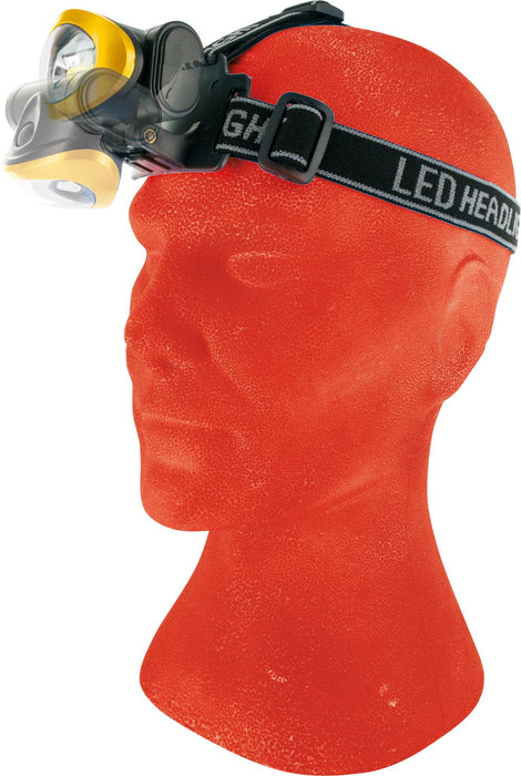 Stirnlampe mit Kopfband & 3 Betriebsmodi Gelb