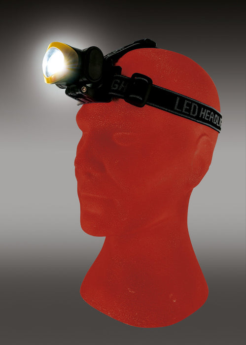 Stirnlampe mit Kopfband & 3 Betriebsmodi Gelb