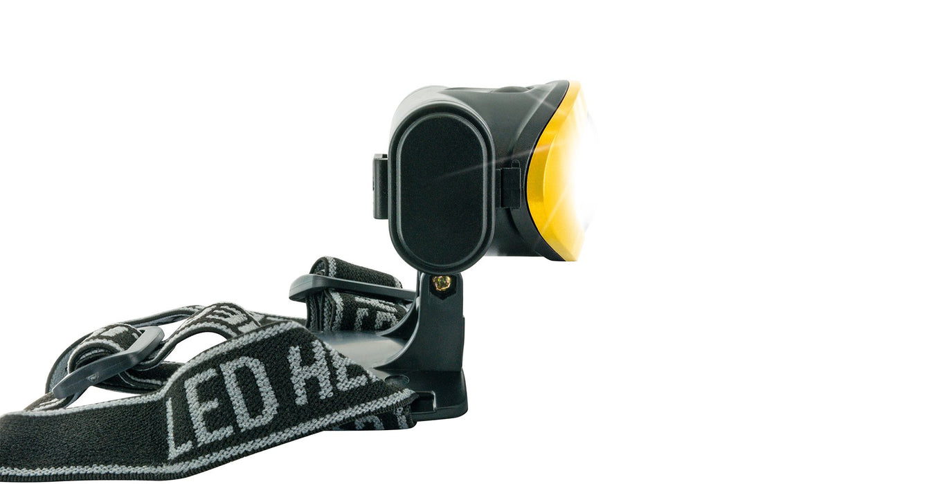 Stirnlampe mit Kopfband & 3 Betriebsmodi Gelb