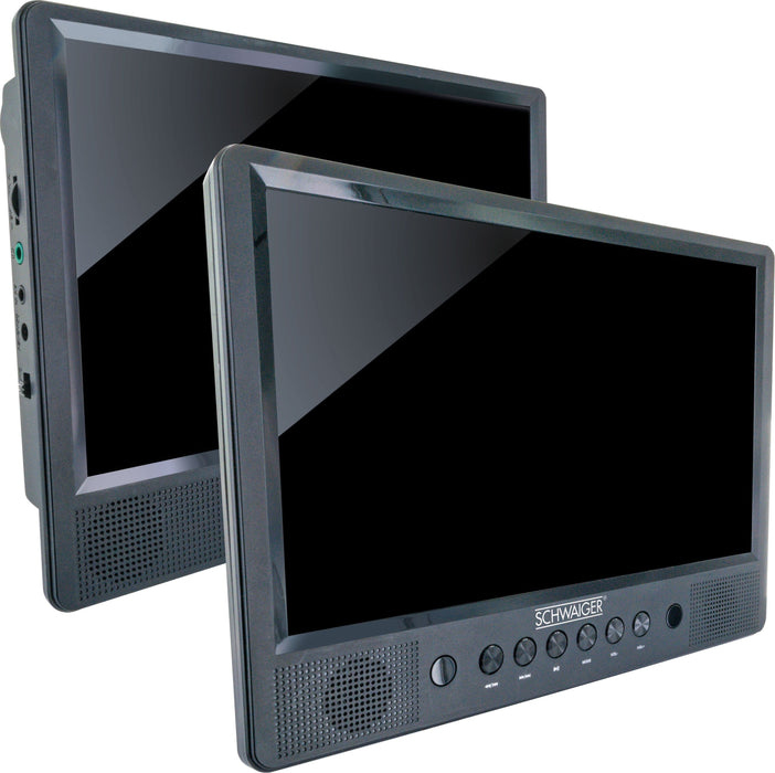 Portable DVD player with 2x LCD screens