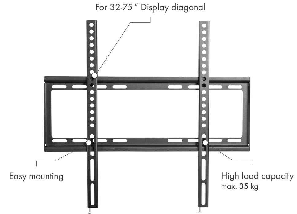 TV wall mount "FIXED 2" up to 35kg / 75" (VESA 400x400)