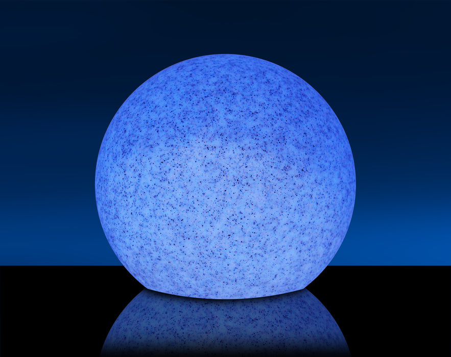 RGB LED outdoor solar light ball in stone look